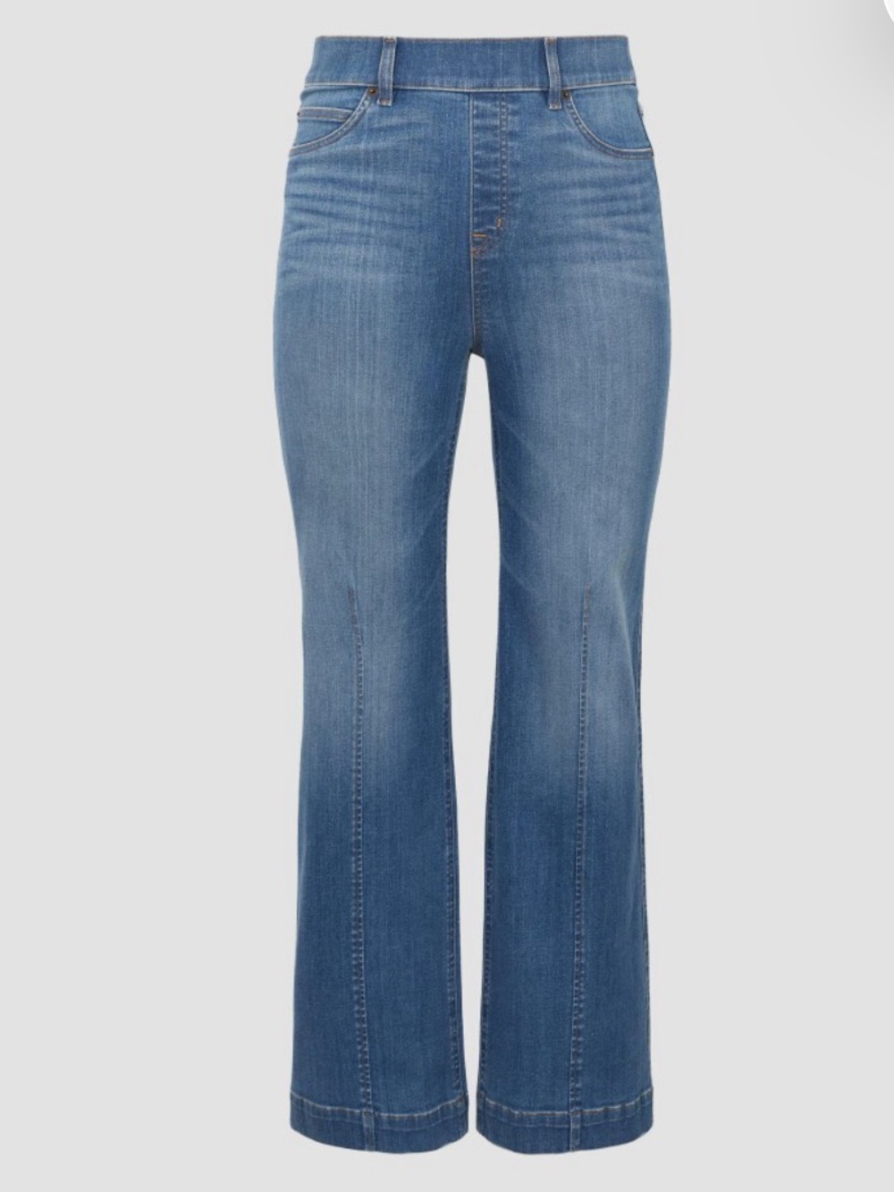 SPANX Seamed-Front Wide-Leg Jeans